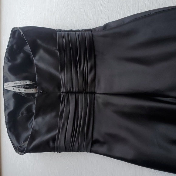 Bill Levkoff Black Satin Strapless Cocktail Dress 10 - Picture 6 of 6